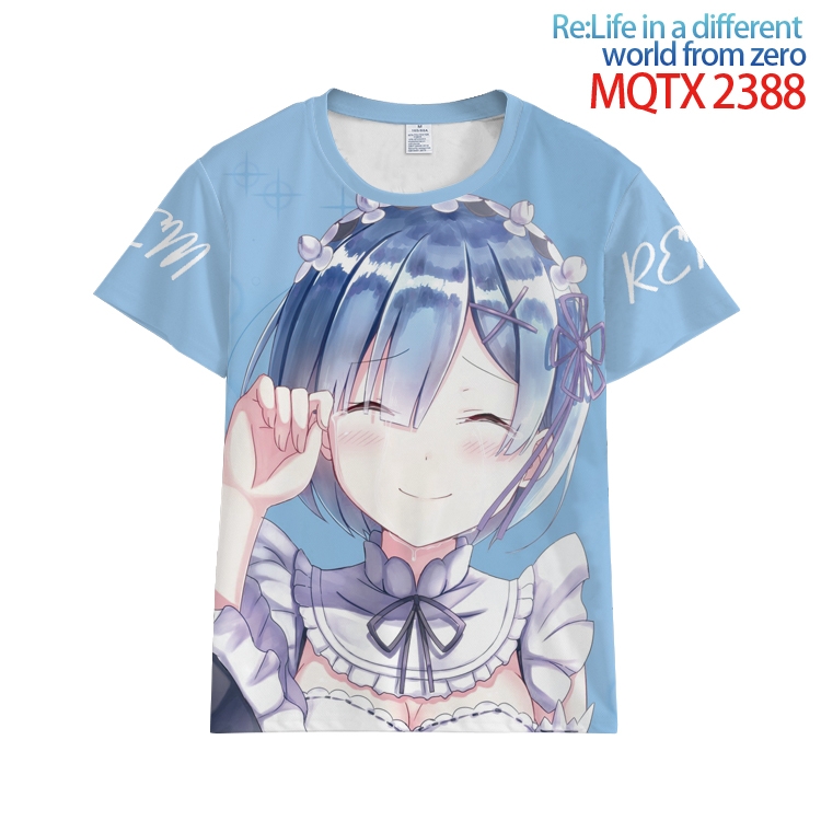 Re:Zero kara Hajimeru Isekai Seikatsu Full color printing flower short sleeve T-shirt S-5XL, 8 sizes MQTX23881