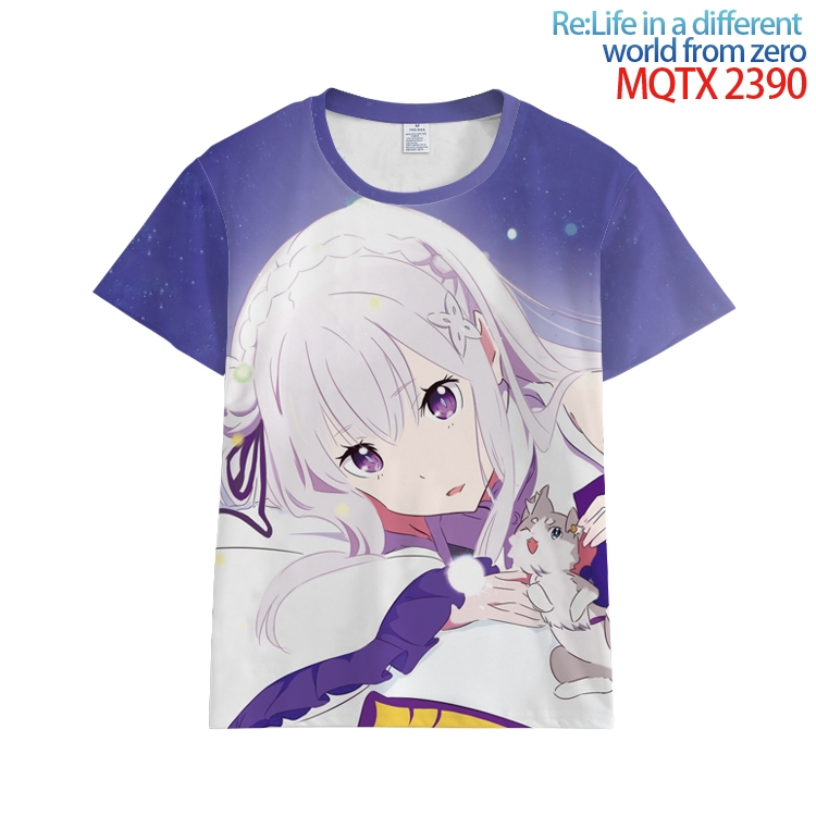 Re:Zero kara Hajimeru Isekai Seikatsu Full color printing flower short sleeve T-shirt S-5XL, 8 sizes MQTX23901