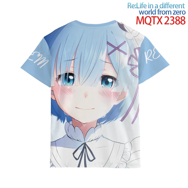 Re:Zero kara Hajimeru Isekai Seikatsu  Full color printing flower short sleeve T-shirt S-5XL, 8 sizes MQTX23882