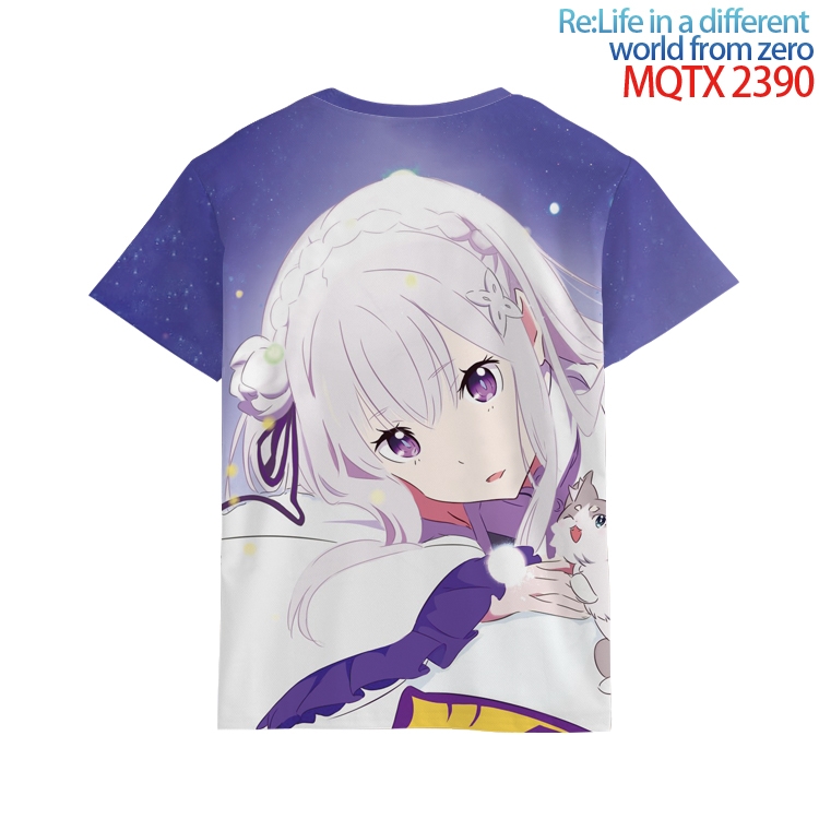 Re:Zero kara Hajimeru Isekai Seikatsu Full color printing flower short sleeve T-shirt S-5XL, 8 sizes MQTX23902