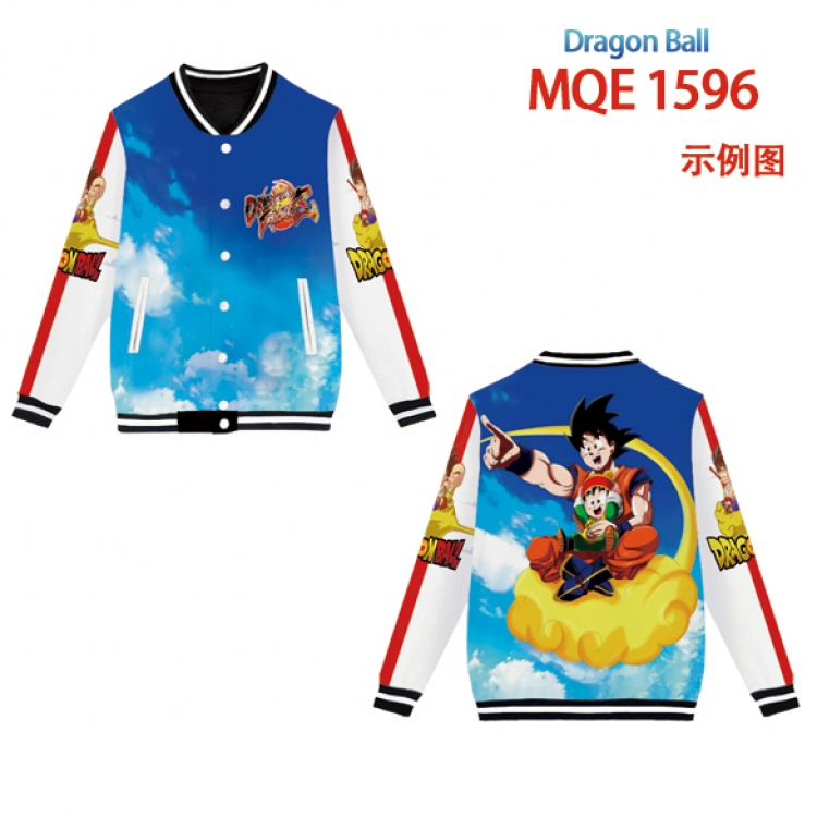 DRAGON BALL Full color round neck baseball uniform coat Hoodie XS to 4XL 8 sizes MQE1596