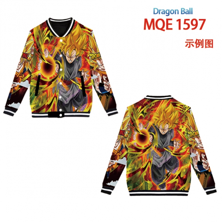 DRAGON BALL Full color round neck baseball uniform coat Hoodie XS to 4XL 8 sizes MQE1597