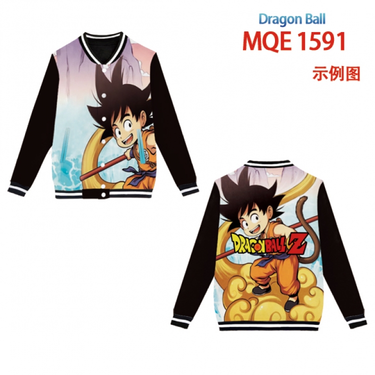 DRAGON BALL Full color round neck baseball uniform coat Hoodie XS to 4XL 8 sizes MQE1591