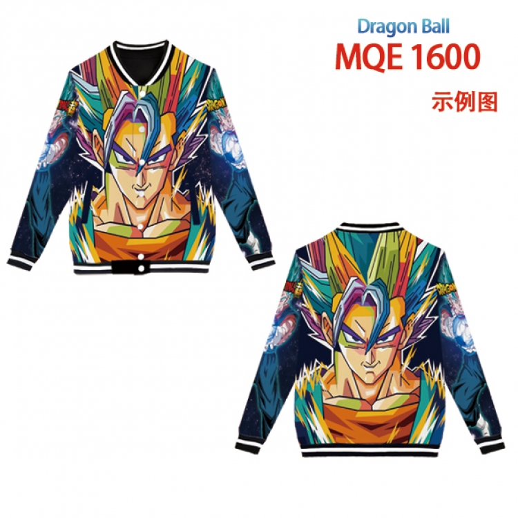 DRAGON BALL Full color round neck baseball uniform coat Hoodie XS to 4XL 8 sizes MQE1600