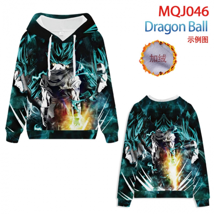 DRAGON BALL Full Color Patch velvet pocket Sweatshirt Hoodie EUR SIZE 9 sizes from XXS to XXXXL MQJ046