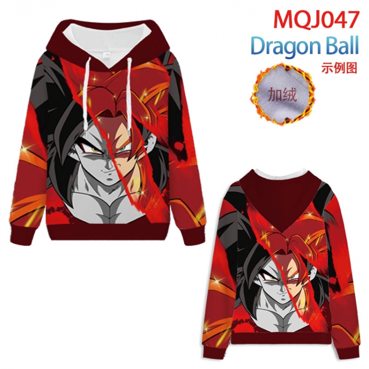 DRAGON BALL Full Color Patch velvet pocket Sweatshirt Hoodie EUR SIZE 9 sizes from XXS to XXXXL MQJ047