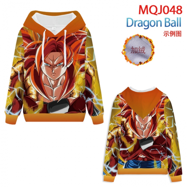 DRAGON BALL Full Color Patch velvet pocket Sweatshirt Hoodie EUR SIZE 9 sizes from XXS to XXXXL MQJ048