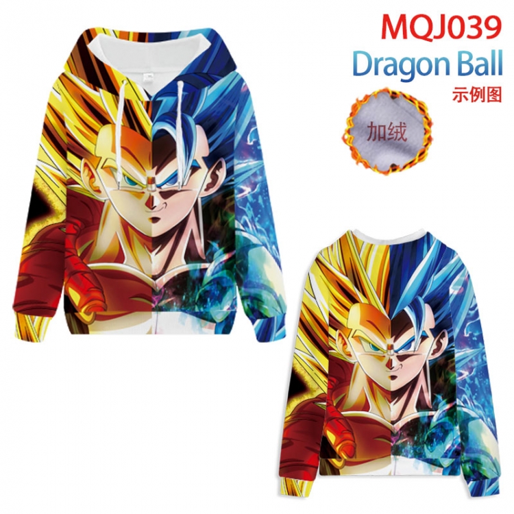 DRAGON BALL Full Color Patch velvet pocket Sweatshirt Hoodie EUR SIZE 9 sizes from XXS to XXXXL MQJ039