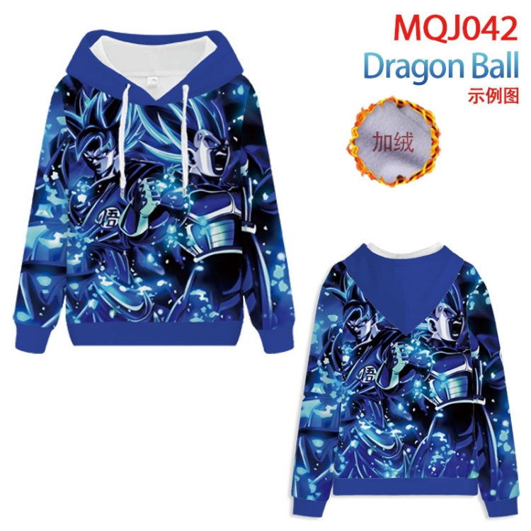 DRAGON BALL Full Color Patch velvet pocket Sweatshirt Hoodie EUR SIZE 9 sizes from XXS to XXXXL MQJ042