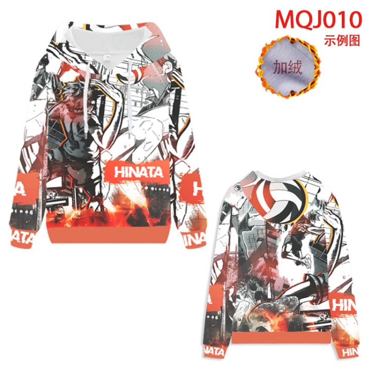 Haikyuu!! Full Color Patch velvet pocket Sweatshirt Hoodie EUR SIZE 9 sizes from XXS to XXXXL MQJ010