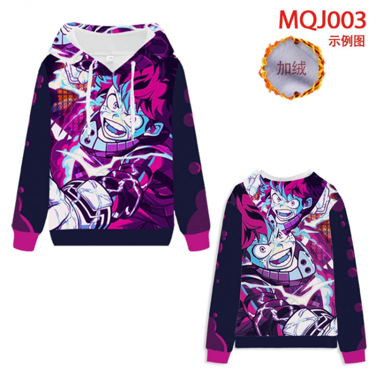 Naruto Full Color Patch velvet pocket Sweatshirt Hoodie EUR SIZE 9 sizes from XXS to XXXXL MQJ003