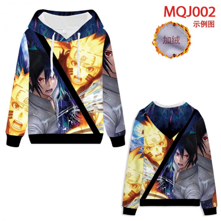 Naruto Full Color Patch velvet pocket Sweatshirt Hoodie EUR SIZE 9 sizes from XXS to XXXXL MQJ002