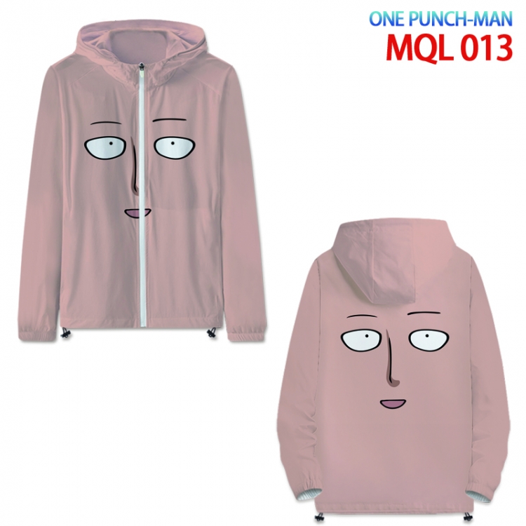 One Punch Man Anime full color jacket hooded zipper trench coat S-4XL 7size  MQL 013