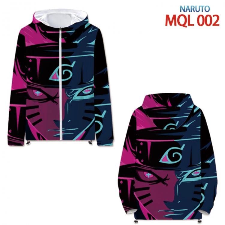 Naruto Anime full color jacket hooded zipper trench coat S-4XL 7size   MQL 002