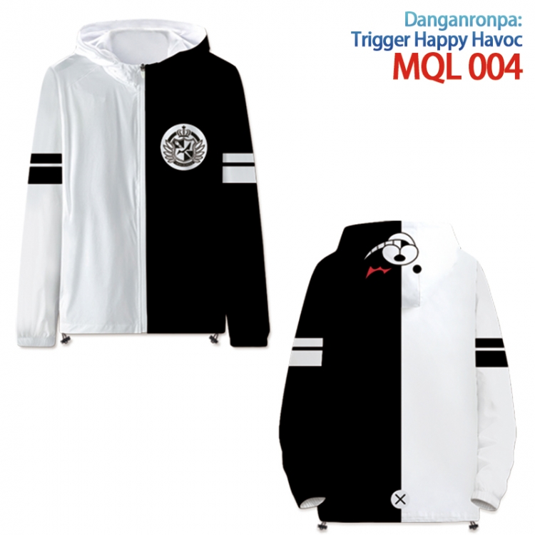 Dangan-Ronpa Anime full color jacket hooded zipper trench coat S-4XL 7size  MQL 004