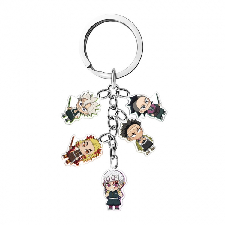 Demon Slayer Kimets Anime acrylic keychain price for 5 pcs  A173