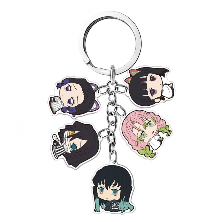 Demon Slayer Kimets Anime acrylic keychain price for 5 pcs  A175