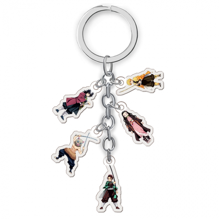 Demon Slayer Kimets Anime acrylic keychain price for 5 pcs  A006