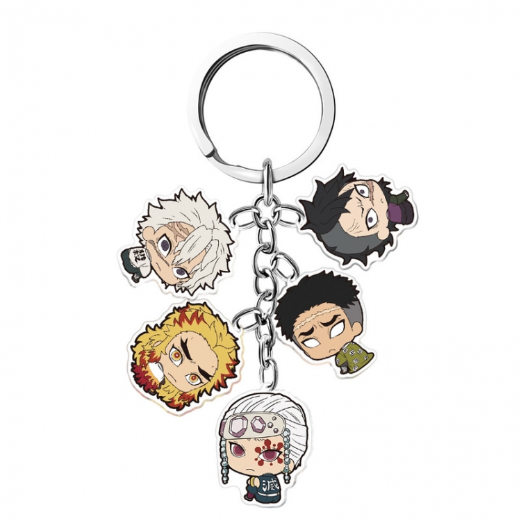 Demon Slayer Kimets Anime acrylic keychain price for 5 pcs  A176