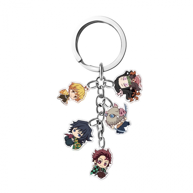 Demon Slayer Kimets Anime acrylic keychain price for 5 pcs  A178