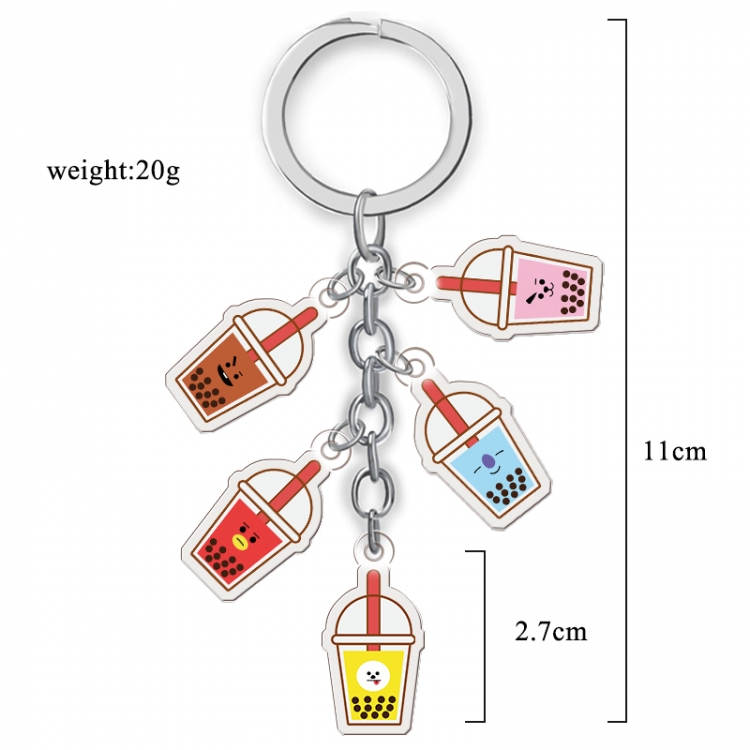 BTS Anime acrylic keychain price for 5 pcs A138