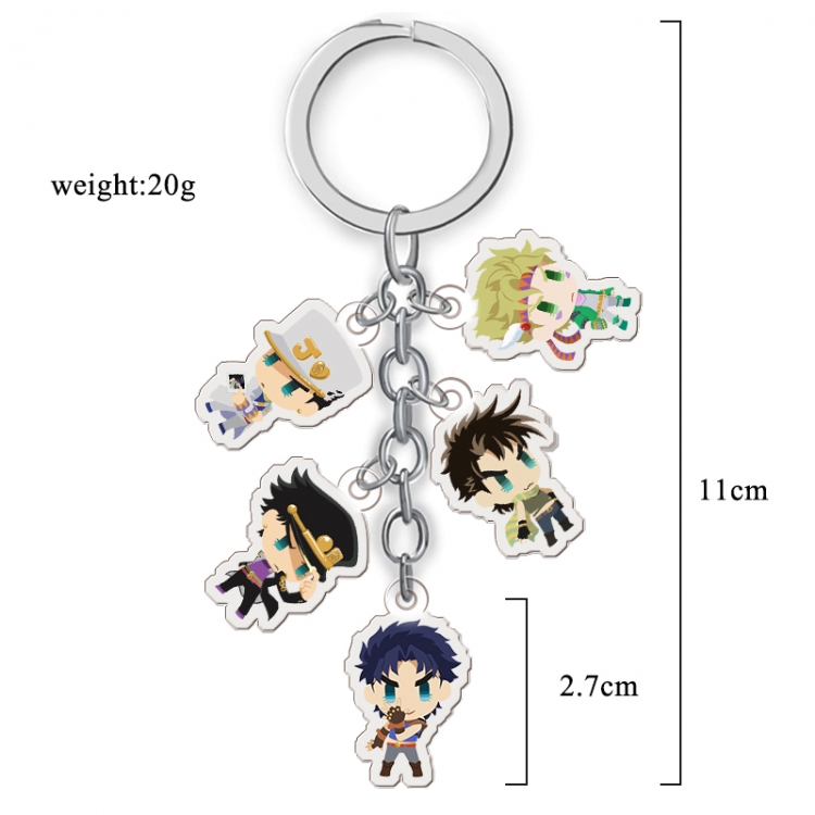 JoJos Bizarre Adventure Anime acrylic keychain price for 5 pcs A159