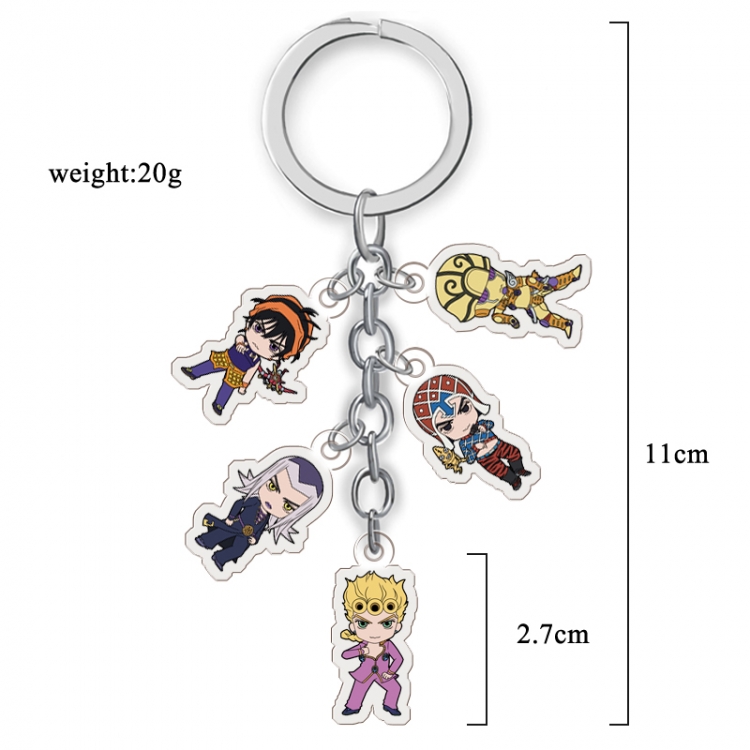 JoJos Bizarre Adventure Anime acrylic keychain price for 5 pcs A121