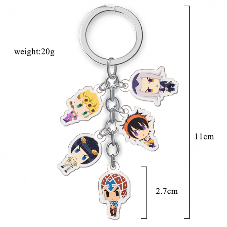 JoJos Bizarre Adventure Anime acrylic keychain price for 5 pcs A157