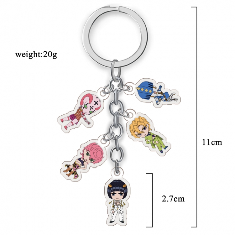 JoJos Bizarre Adventure Anime acrylic keychain price for 5 pcs A122