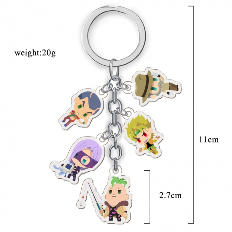 JoJos Bizarre Adventure Anime acrylic keychain price for 5 pcs A160