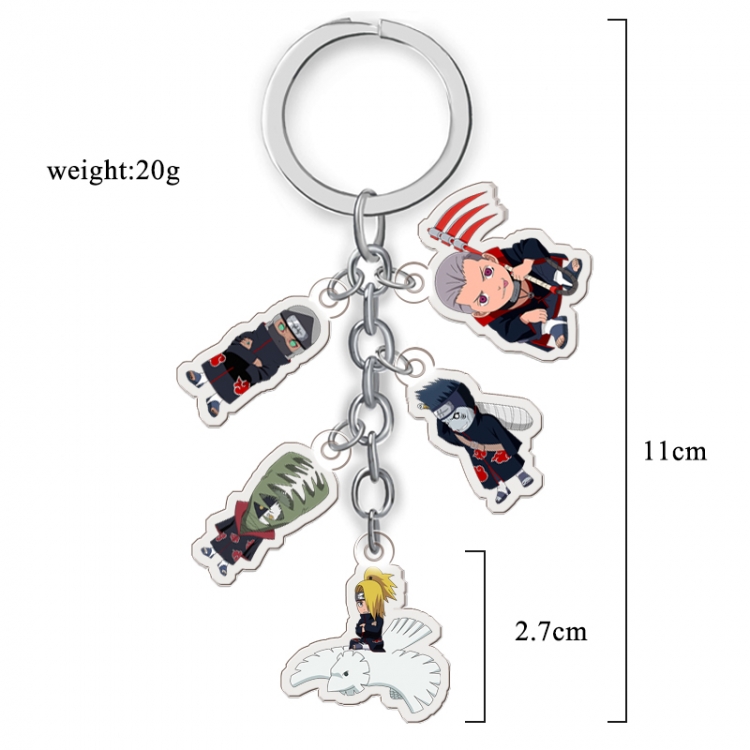 Naruto Anime acrylic keychain price for 5 pcs A151