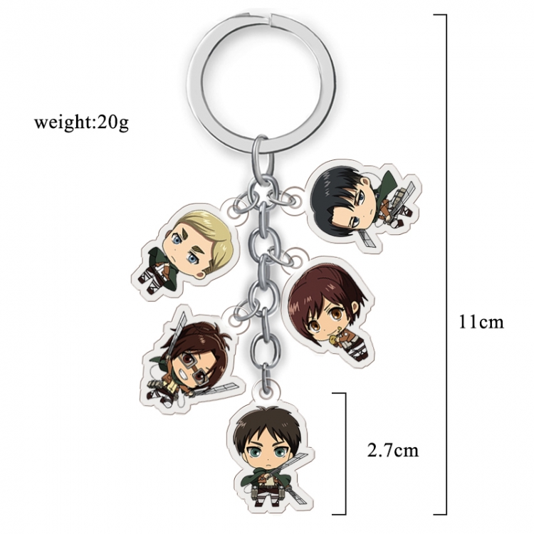 Shingeki no Kyojin Anime acrylic keychain price for 5 pcs A127