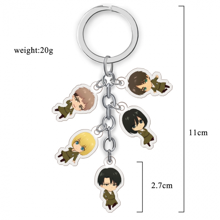 Shingeki no Kyojin Anime acrylic keychain price for 5 pcs A130