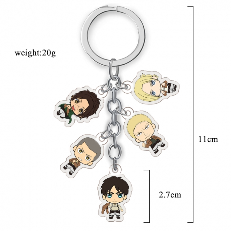 Shingeki no Kyojin Anime acrylic keychain price for 5 pcs A128