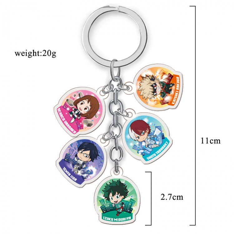 My Hero Academia Anime acrylic keychain price for 5 pcs A109