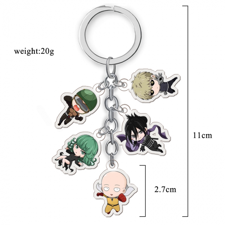 One Punch Man Anime acrylic keychain price for 5 pcs A092