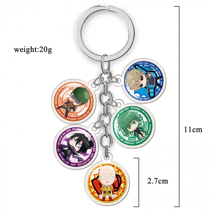 One Punch Man Anime acrylic keychain price for 5 pcs A125