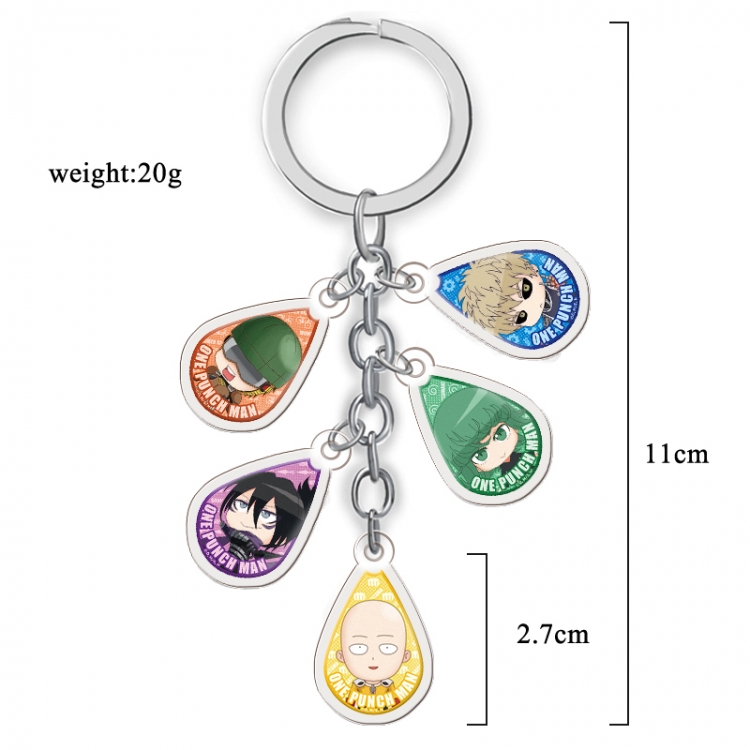 One Punch Man Anime acrylic keychain price for 5 pcs A124