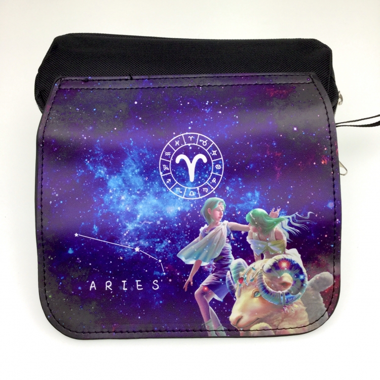 Aries Double zipper PU pencil Bag 20X10X7.5M 140G