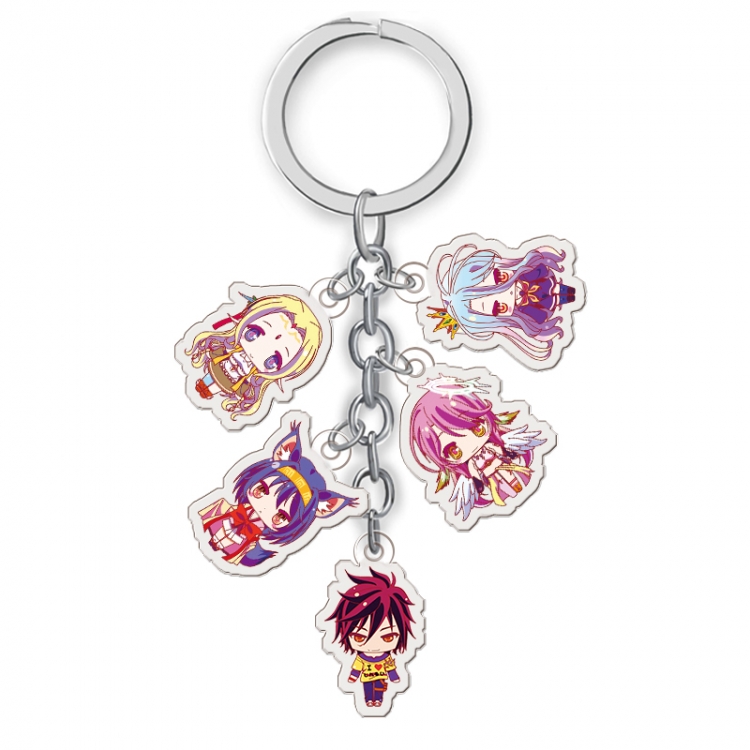 NO GAME NO LIFE Anime acrylic keychain price for 5 pcs A078