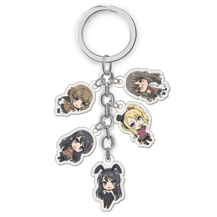 Bunny girl  Anime acrylic keychain price for 5 pcs A013