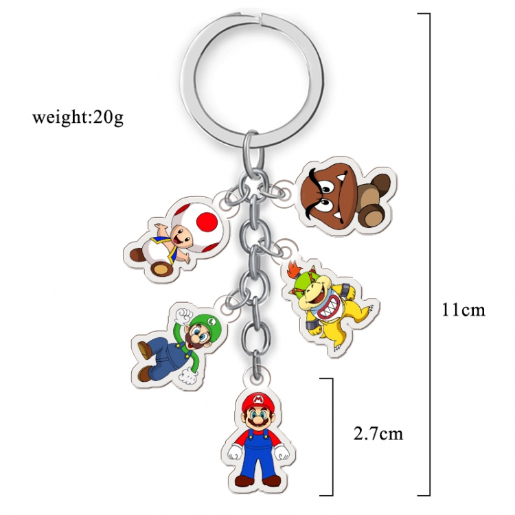 Super Mario Anime acrylic keychain price for 5 pcs