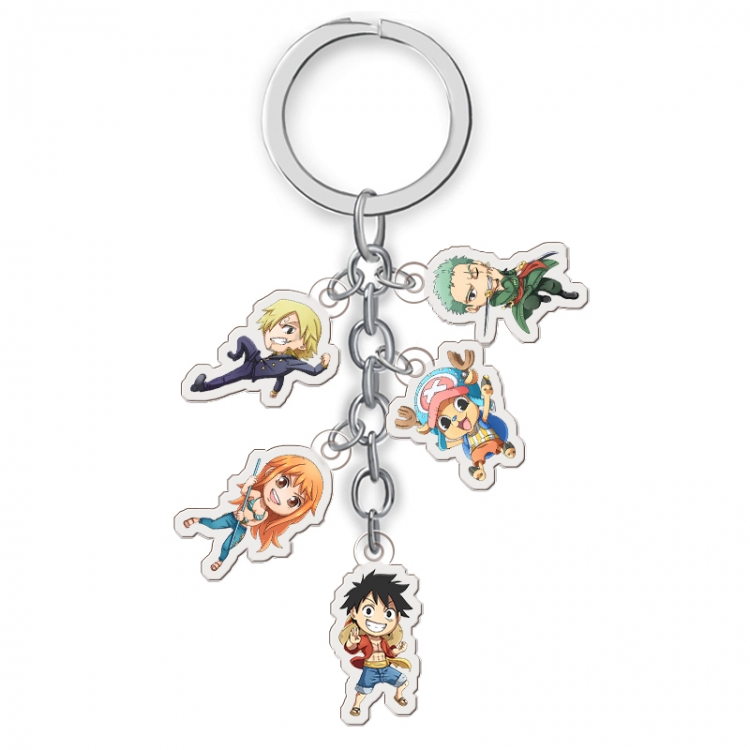 One Piece  Anime acrylic keychain price for 5 pcs A016