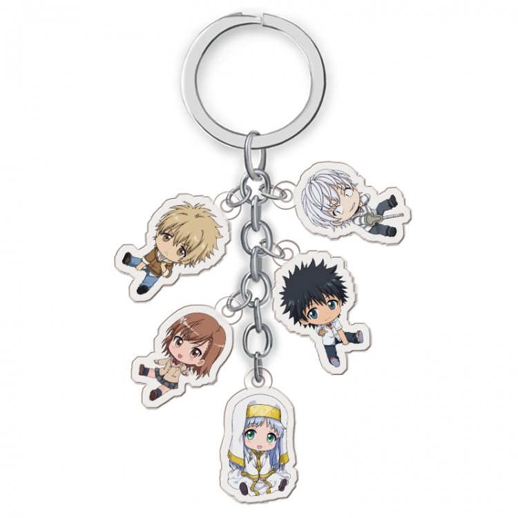 Magical banned book  Anime acrylic keychain price for 5 pcs A019