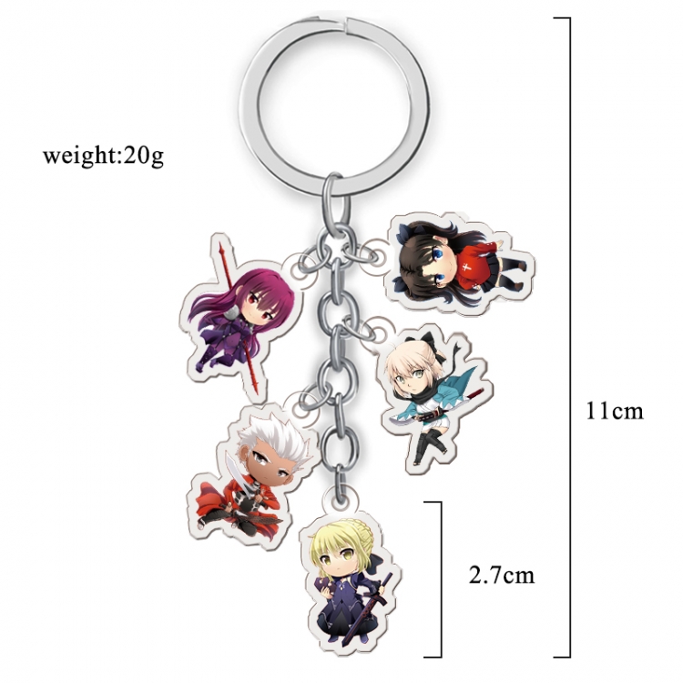 FateGrand Order Black clover  Anime acrylic keychain price for 5 pcs A096