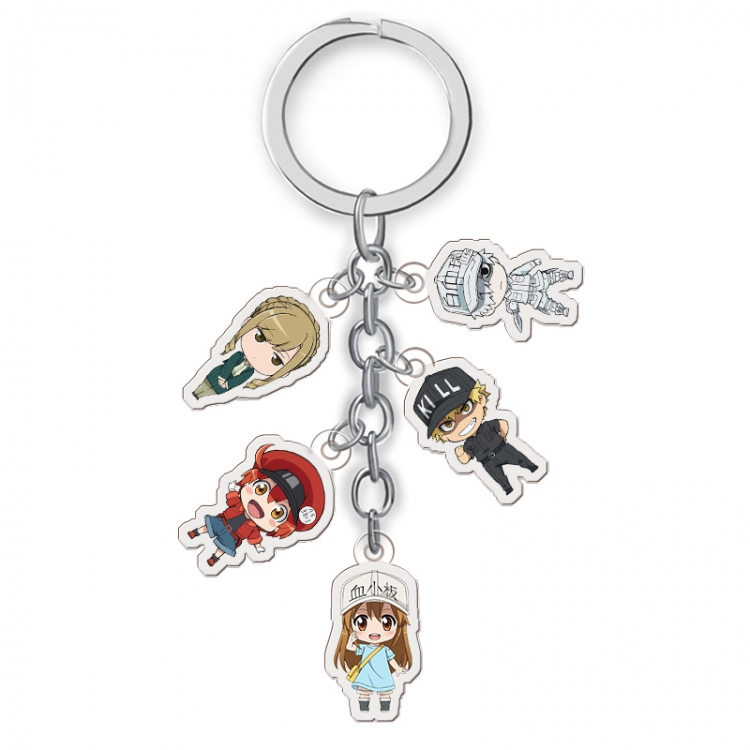 Cells at work Anime acrylic keychain price for 5 pcs