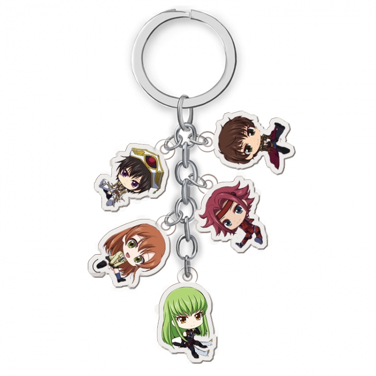 Geass  Anime acrylic keychain price for 5 pcs A032