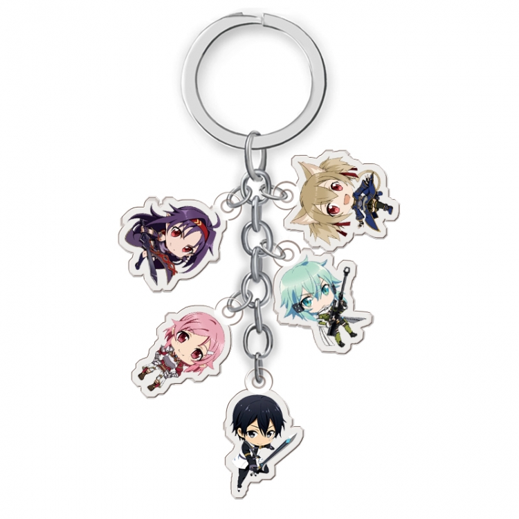 Sword Art Online  Anime acrylic keychain price for 5 pcs A061