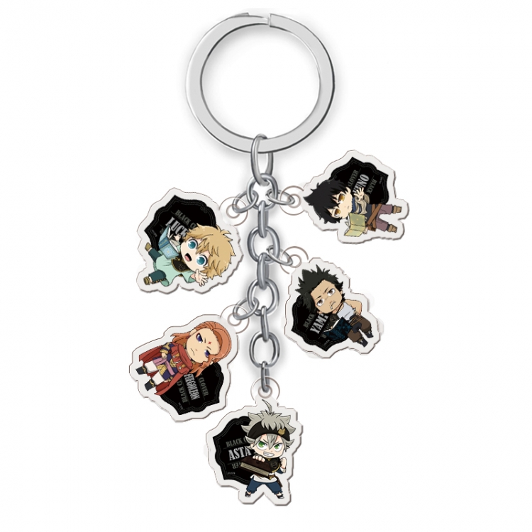 Key Chain Black clover Anime acrylic keychain price for 5 pcs A046