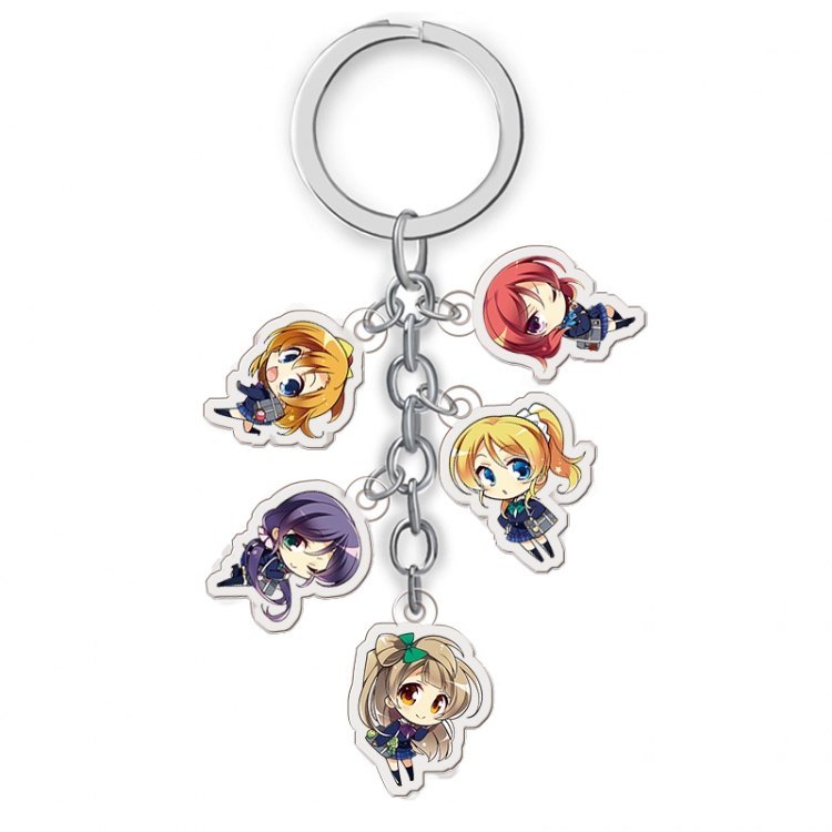 lovelive Black clover  Anime acrylic keychain price for 5 pcs  A022